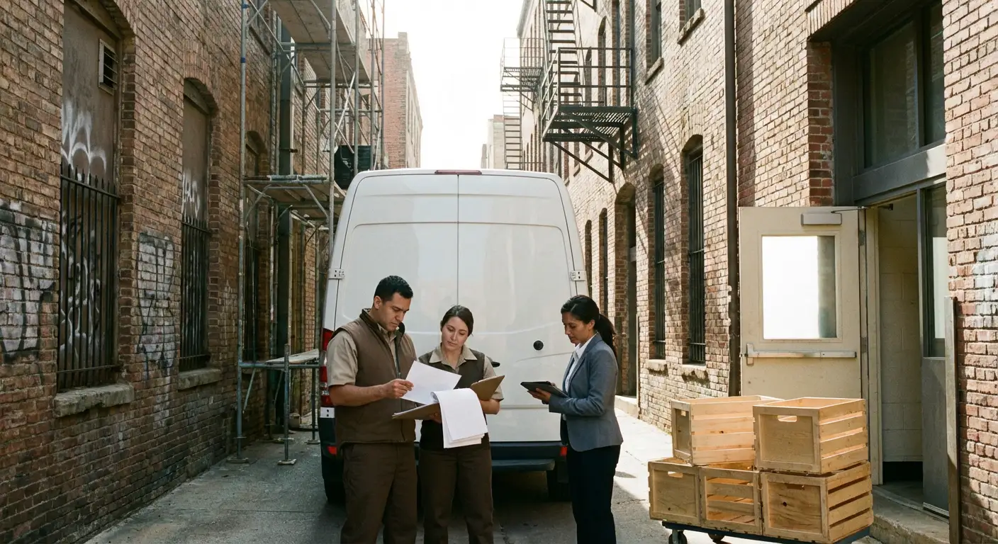 Lumberton alley delivery access and clearance check