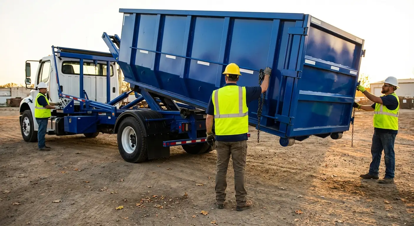 Commercial debris containment dumpster in Lumberton, TX